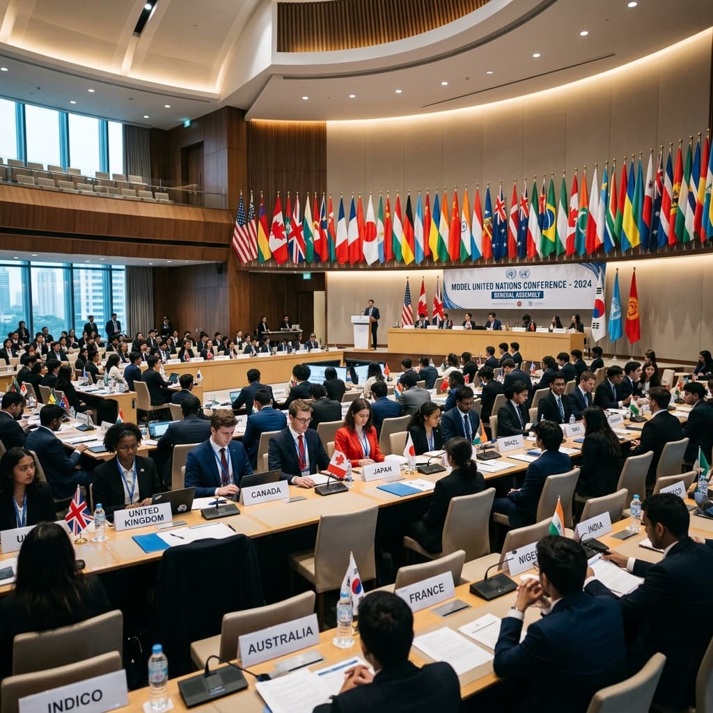 Students participating in a high-stakes academic simulation